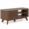 Walnut MDF Coffee Table with Storage Adjustable Shelves and Lattice Doors
